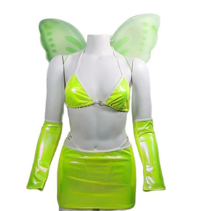 Bling Wing Cosplay Butterfly Women Set Backless Bandage