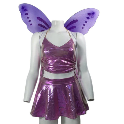 Bling Wing Cosplay Butterfly Women Set Backless Bandage