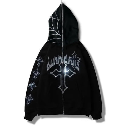 Rhinestone Drill Hoodie.